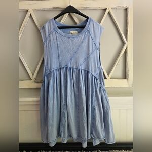 Urban Outfitters Stevie Babydoll T-Shirt Dress Light Blue Size Medium Boho